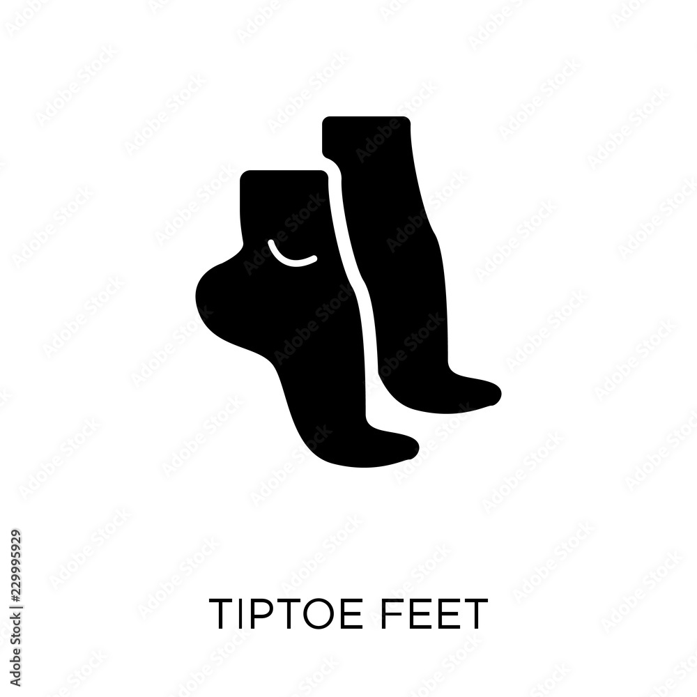 Tiptoe feet icon. Tiptoe feet symbol design from Human Body Parts collection. Simple element vector illustration. Can be used in web and mobile. Tiptoe feet icon. Tiptoe feet symbol design from Human Body Parts collection. Simple element vector illustration. Can be used in web and mobile.