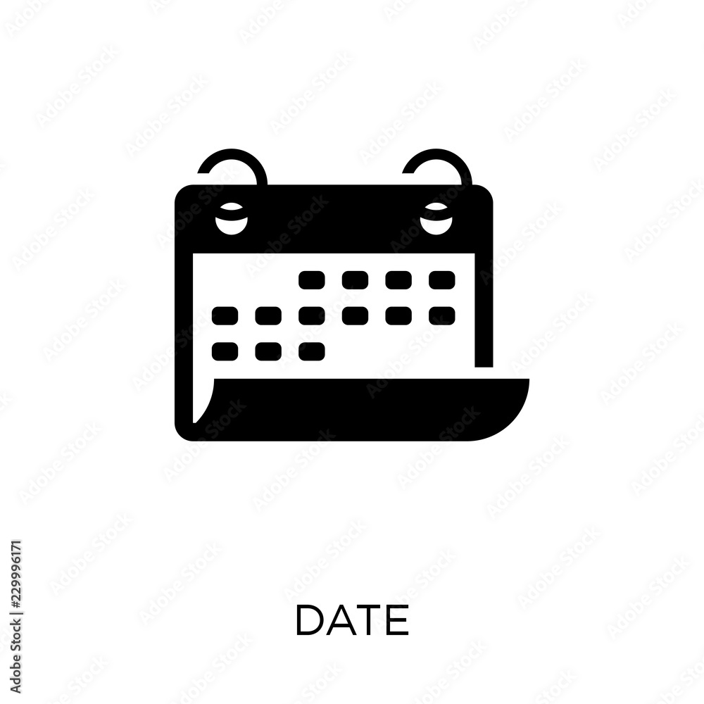 Date icon. Date symbol design from Time managemnet collection. Simple element vector illustration. Can be used in web and mobile. Date icon. Date symbol design from Time managemnet collection. Simple element vector illustration. Can be used in web and mobile.