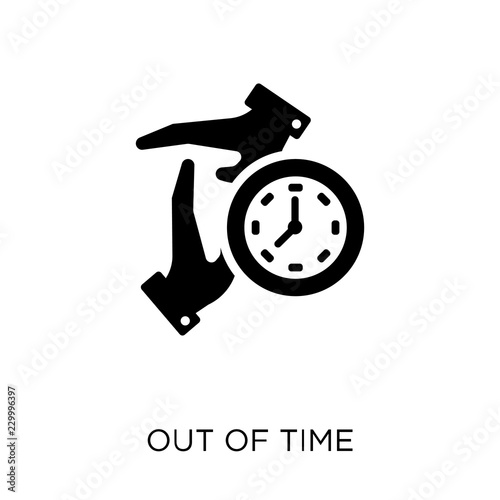 Out of time icon. Out of time symbol design from Time managemnet collection. Simple element vector illustration. Can be used in web and mobile.