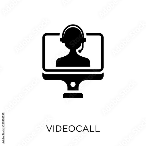 Videocall icon. Videocall symbol design from Human resources collection. Simple element vector illustration. Can be used in web and mobile.