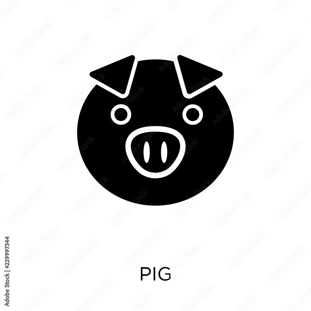 Pig icon. Pig symbol design from Animals collection. Pig icon. Pig symbol design from Animals collection.