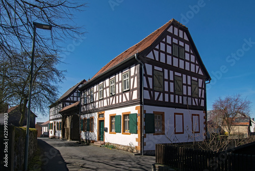 In der Altstadt von Münzenberg, Wetterau, Hessen, Deutschland 