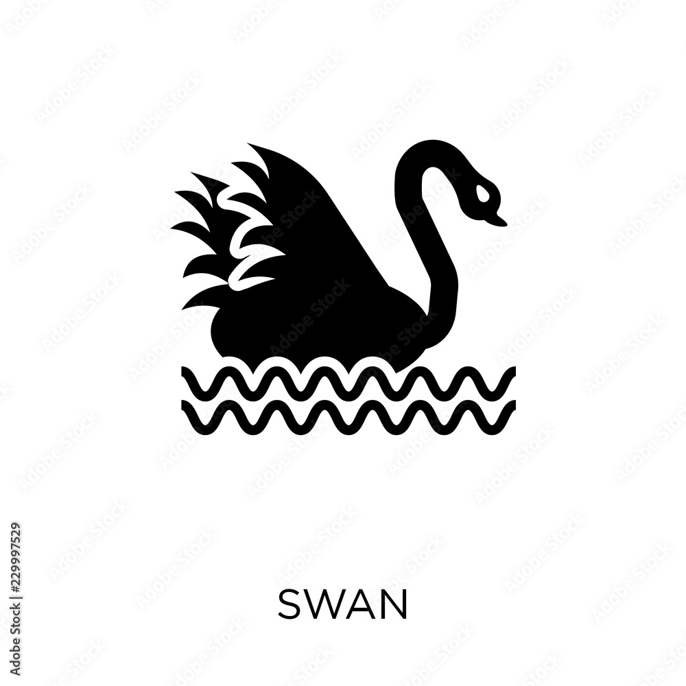 Swan icon. Swan symbol design from Animals collection. Swan icon. Swan symbol design from Animals collection.