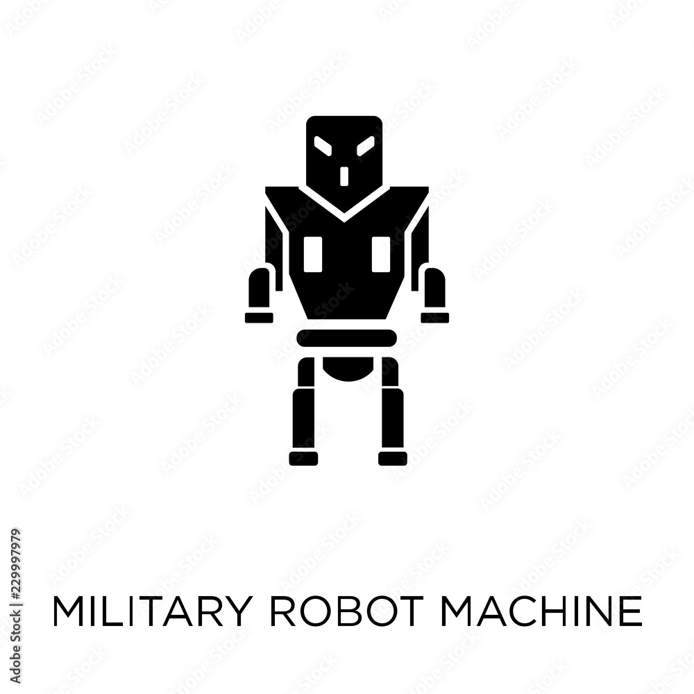 Military robot machine icon. Military robot machine symbol design from Army collection. Simple element vector illustration. Can be used in web and mobile. Military robot machine icon. Military robot machine symbol design from Army collection. Simple element vector illustration. Can be used in web and mobile.