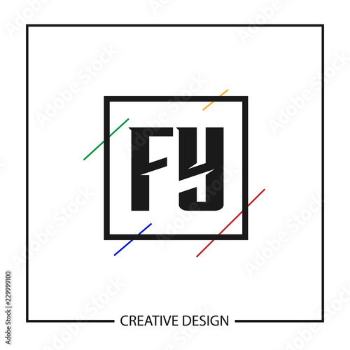 Initial Letter Logo FY Template Design