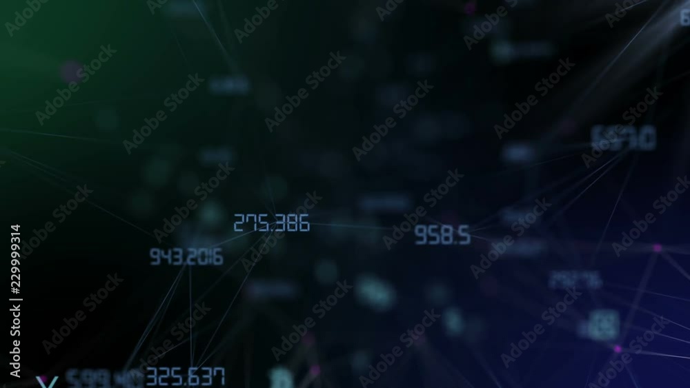 Economic operation. Seamless loop.Social network connections. Connecting people on the internet, nodes transforming into the shape.