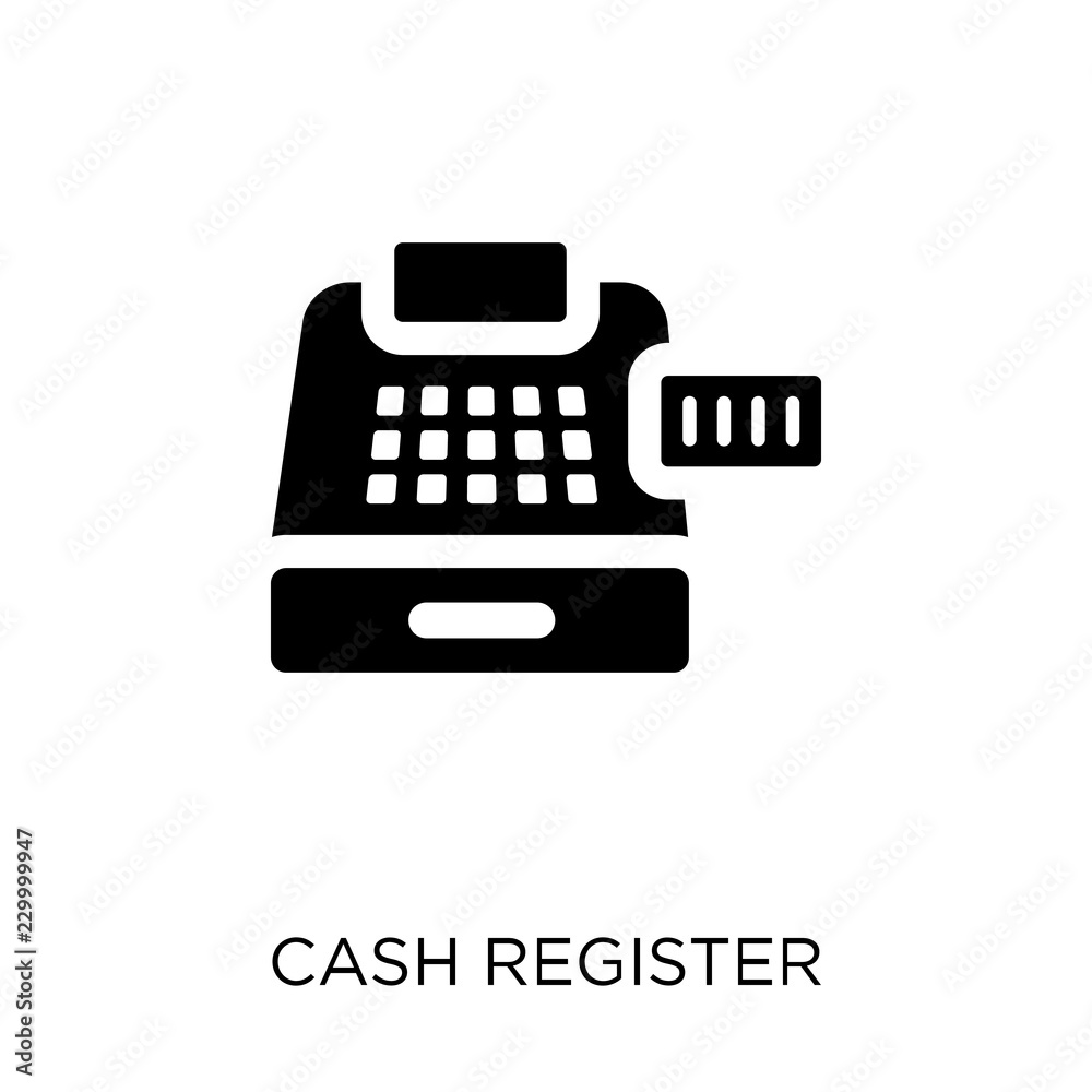 Cash register icon. Cash register symbol design from Payment collection. Cash register icon. Cash register symbol design from Payment collection.