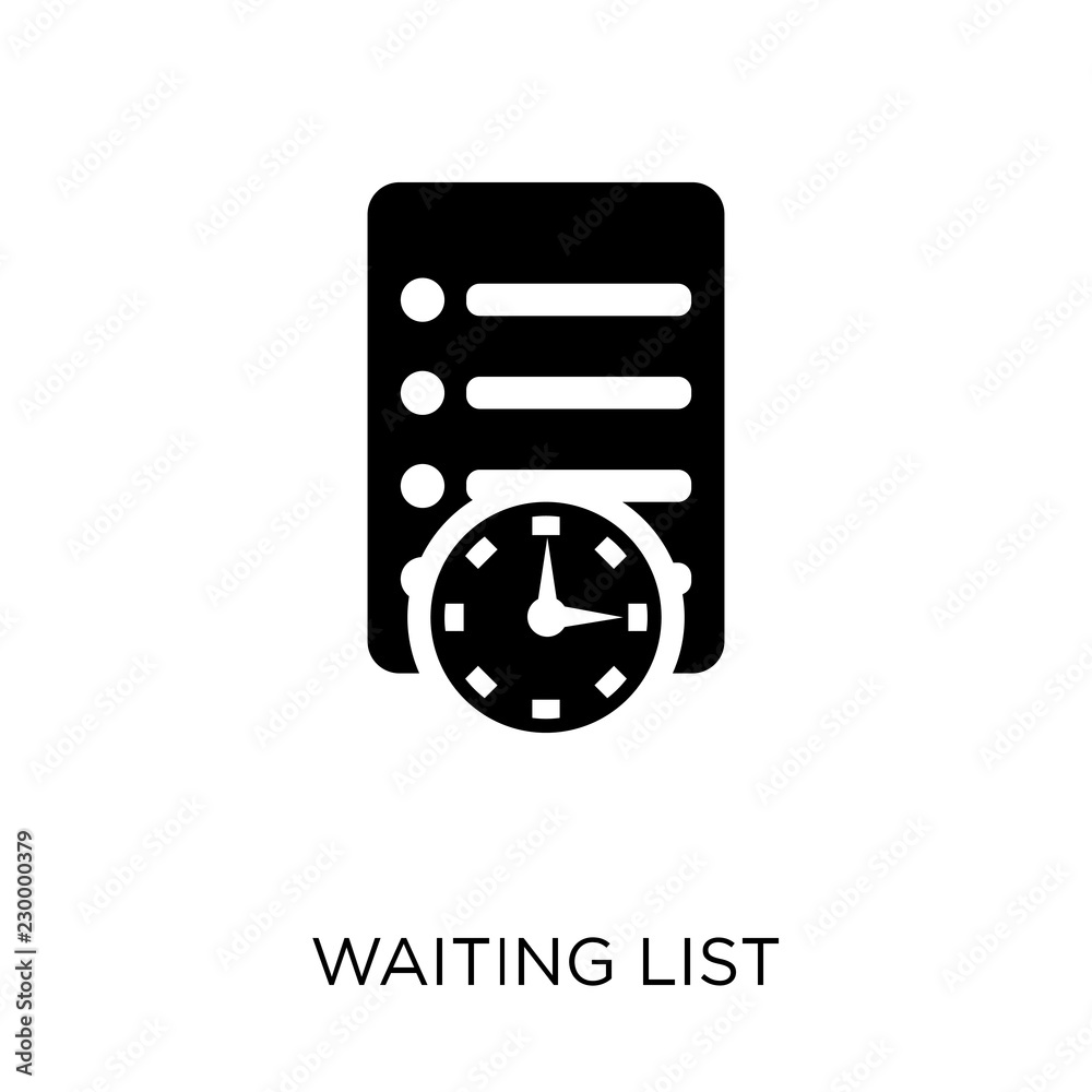 Waiting list icon. Waiting list symbol design from Ecommerce collection.