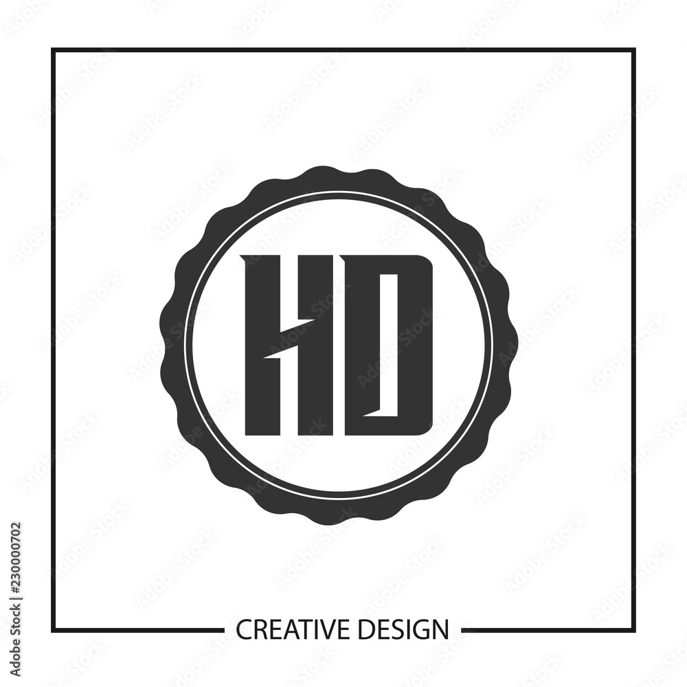 Initial HD Letter Logo Template Design Initial HD Letter Logo Template Design