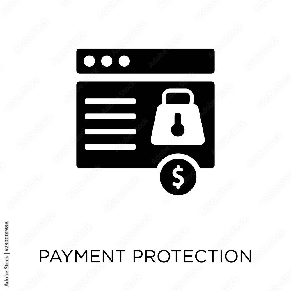 Payment protection icon. Payment protection symbol design from Insurance collection. Simple element vector illustration. Can be used in web and mobile. Payment protection icon. Payment protection symbol design from Insurance collection. Simple element vector illustration. Can be used in web and mobile.