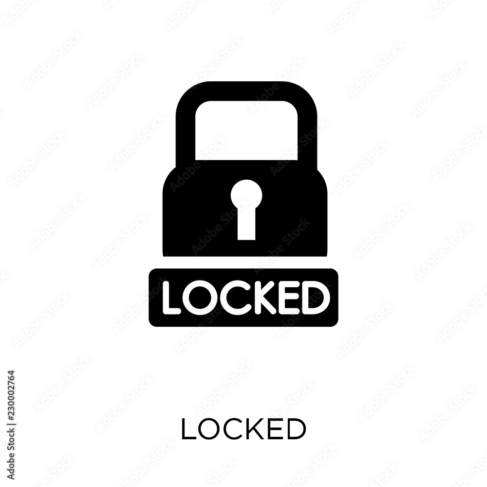 Locked icon. Locked symbol design from Internet security collection. Locked icon. Locked symbol design from Internet security collection.