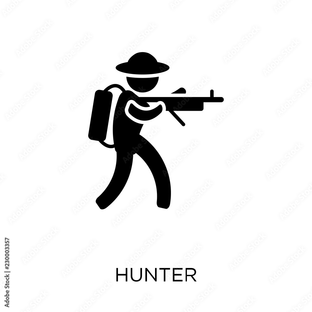 Hunter icon. Hunter symbol design from Professions collection. Stock