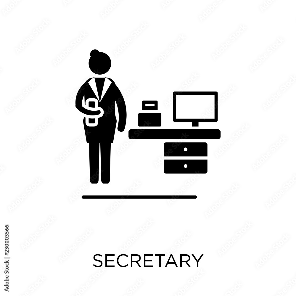 secretary icon. secretary symbol design from Professions collection.