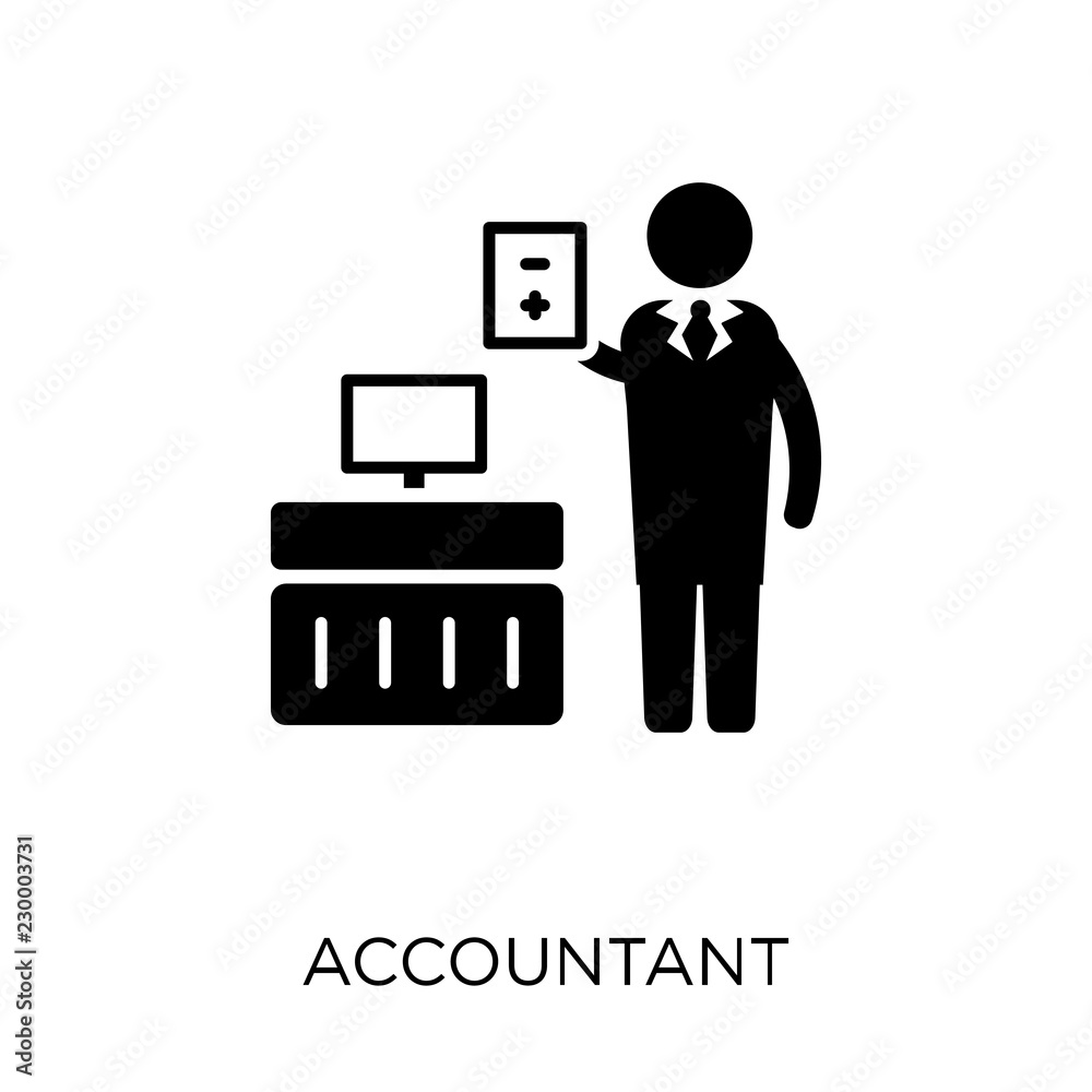 Accountant icon. Accountant symbol design from Professions collection. Accountant icon. Accountant symbol design from Professions collection.