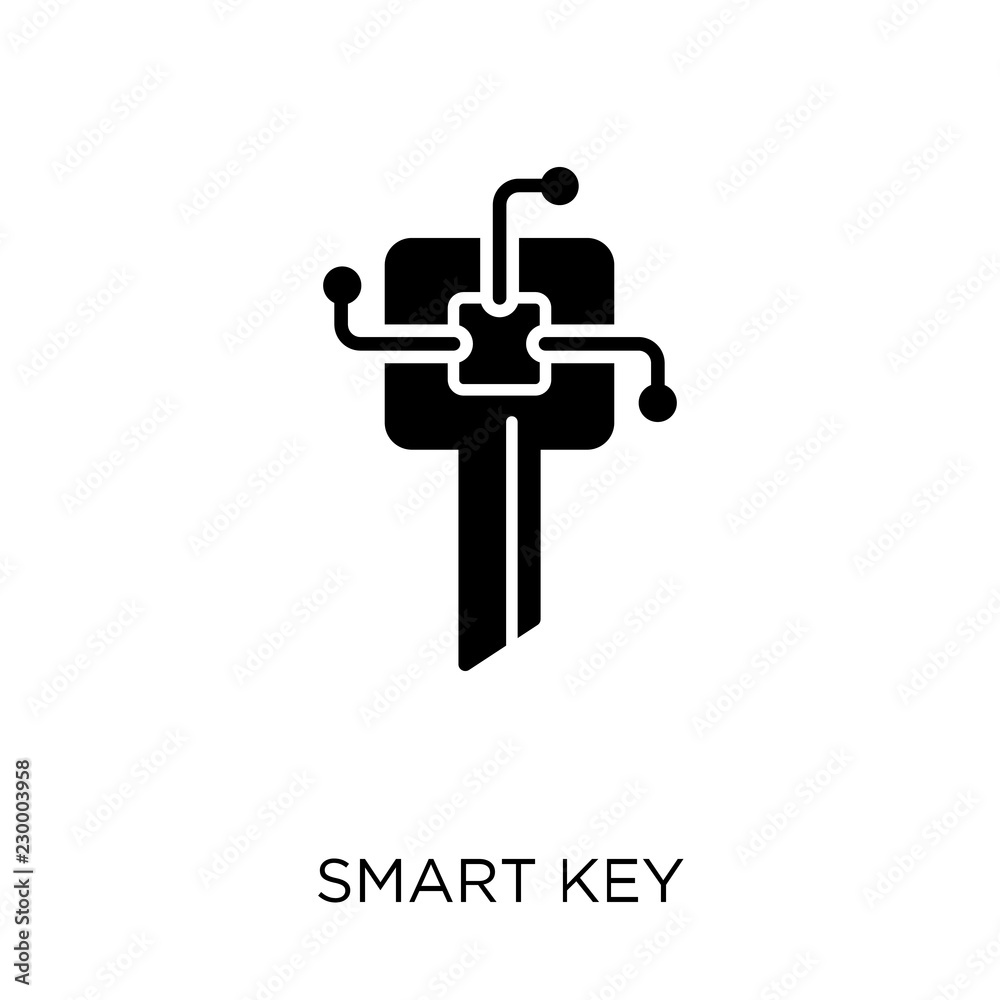 Smart key icon. Smart key symbol design from Smarthome collection. Smart key icon. Smart key symbol design from Smarthome collection.