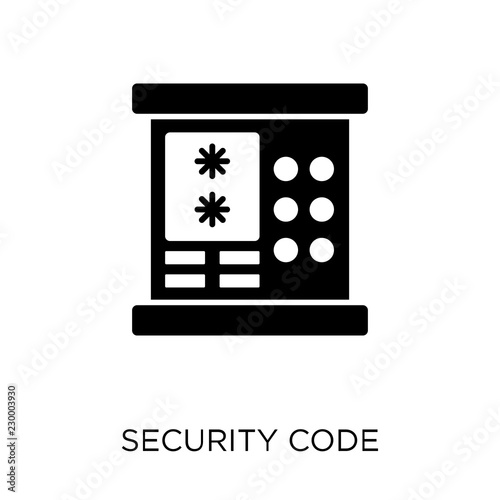 Security code icon. Security code symbol design from Smarthome collection.