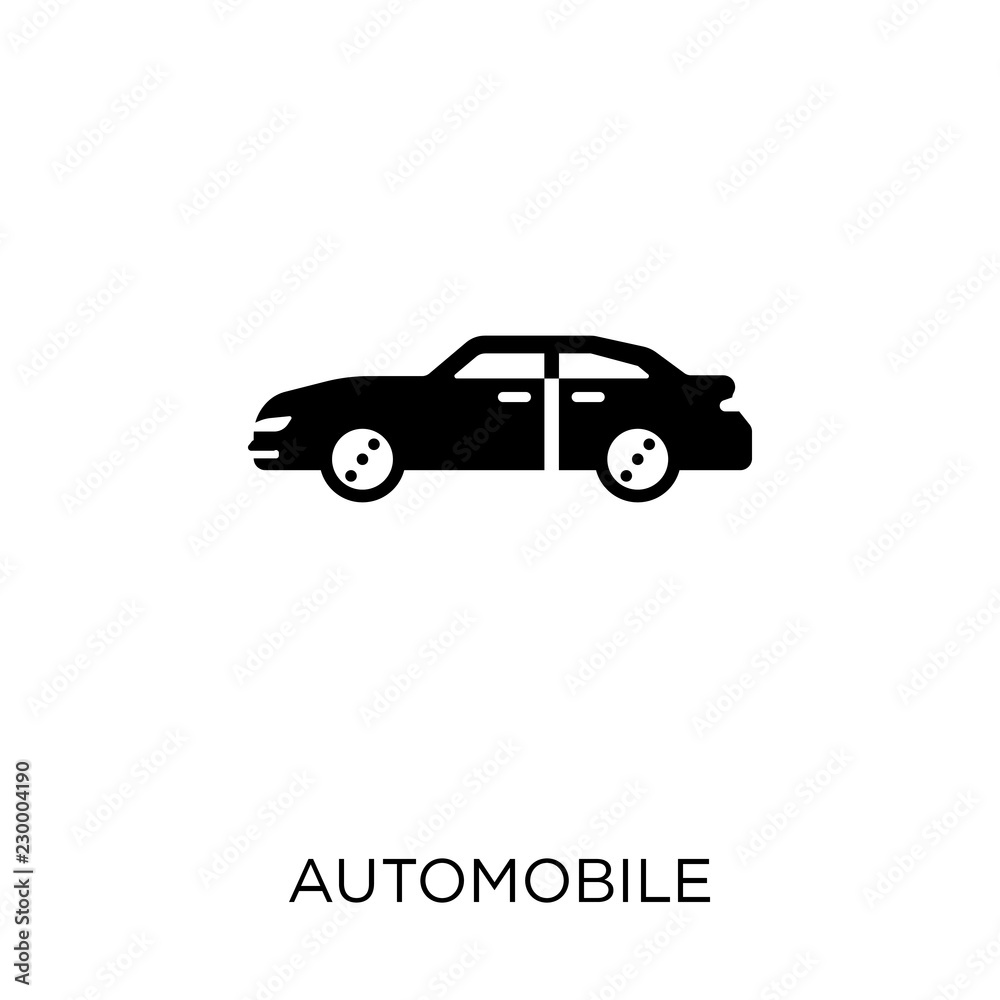 Automobile icon. Automobile symbol design from Transportation collection. Simple element vector illustration. Can be used in web and mobile.