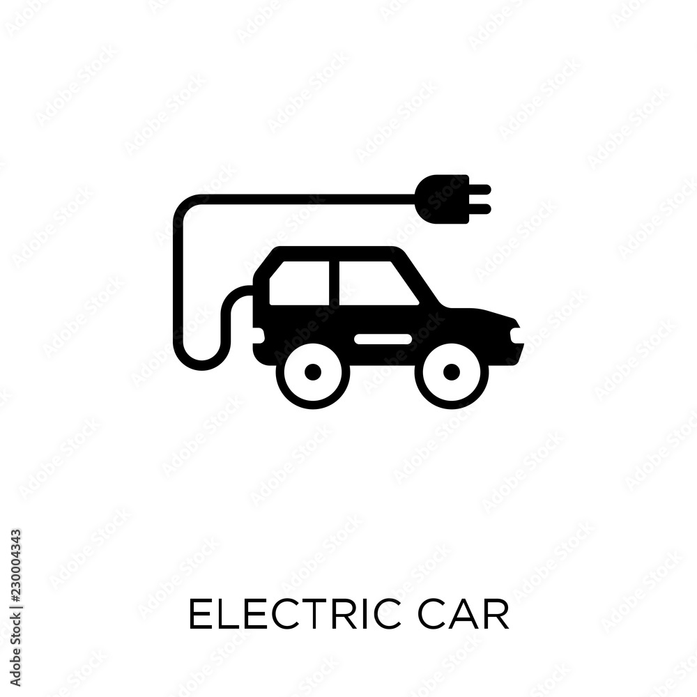Electric car icon. Electric car symbol design from Transportation collection. Simple element vector illustration. Can be used in web and mobile.