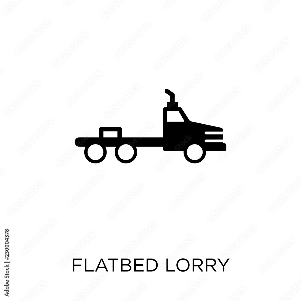 flatbed lorry icon. flatbed lorry symbol design from Transportation collection. Simple element vector illustration. Can be used in web and mobile.