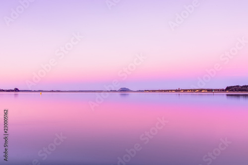 sunset dusk New Zealand ocean mount maunganui