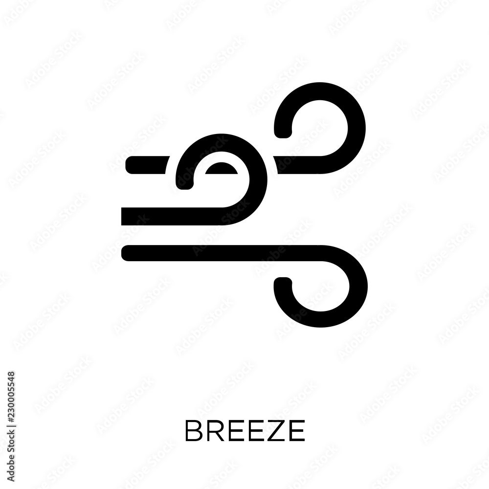 Breeze icon. Breeze symbol design from Weather collection.