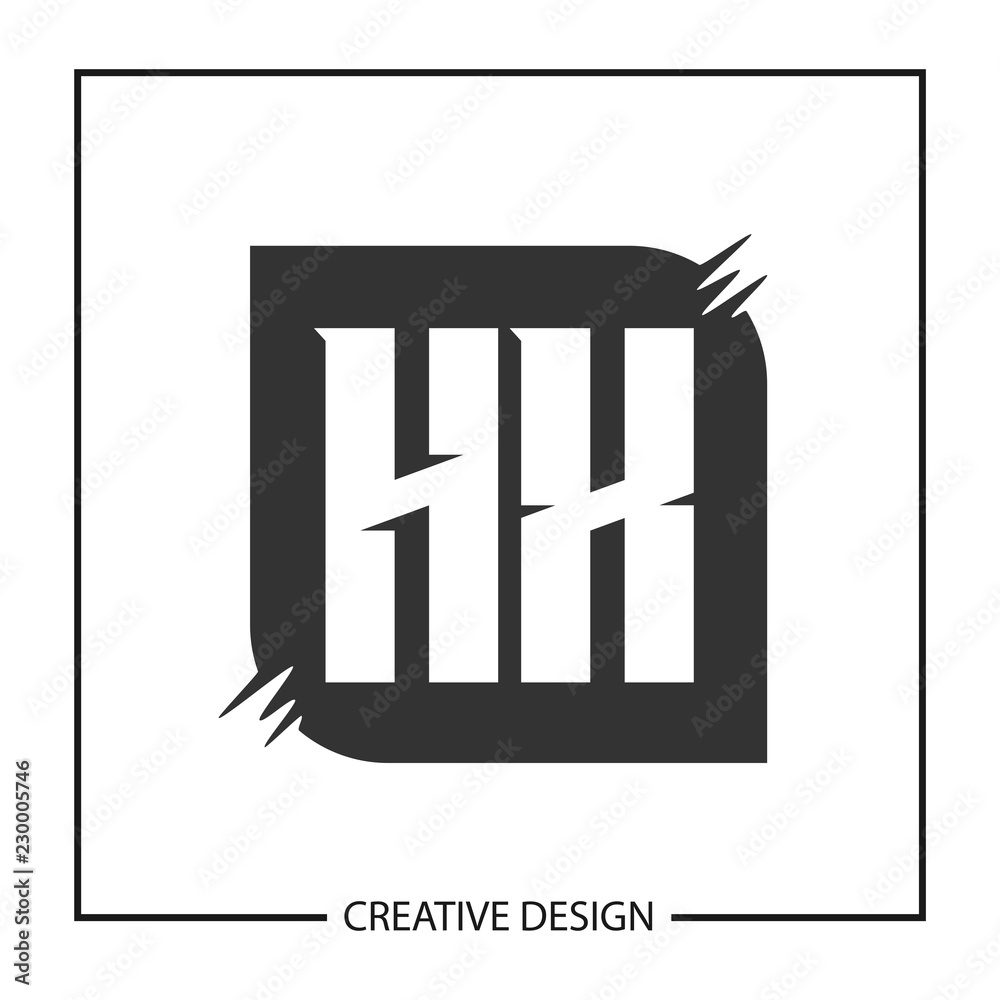 Initial HX Letter Logo Template Design Initial HX Letter Logo Template Design