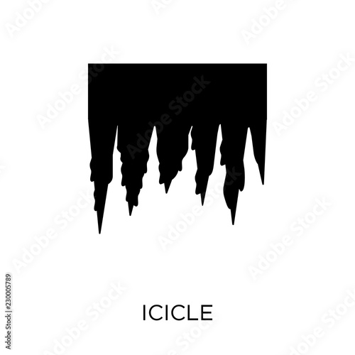 Icicle icon. Icicle symbol design from Weather collection.