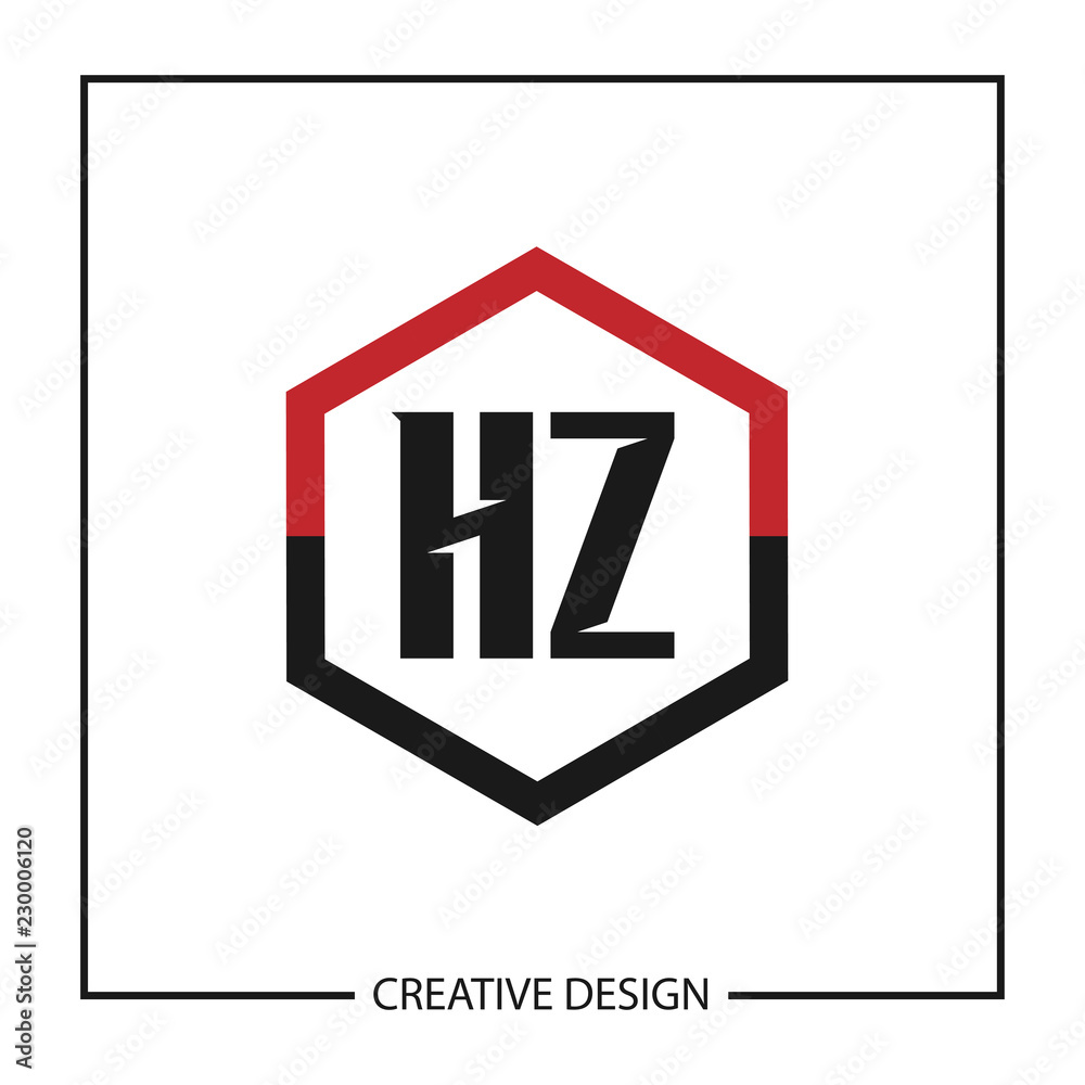 Initial HZ Letter Logo Template Design Initial HZ Letter Logo Template Design