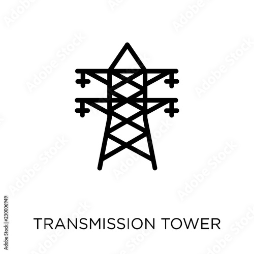 Transmission tower icon. Transmission tower symbol design from Industry collection.