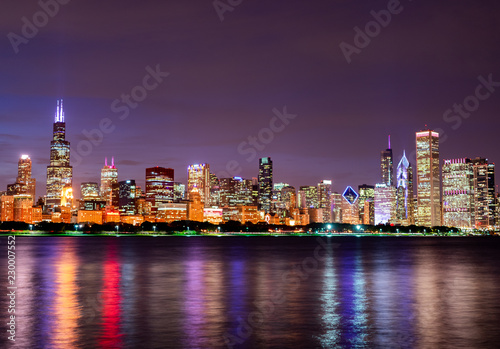 Chicago Skyline at Night © James