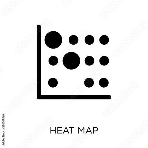 Heat Map icon. Heat Map symbol design from Maps and locations collection.