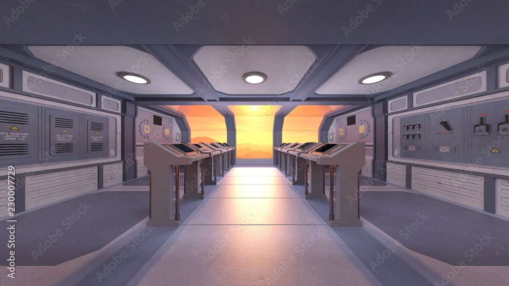 Obraz premium 宇宙船内部