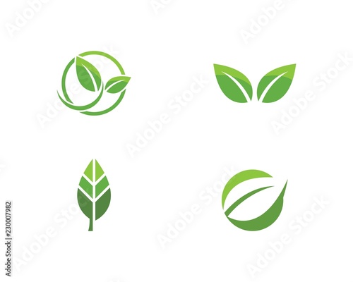 Tree leaf vector logo design