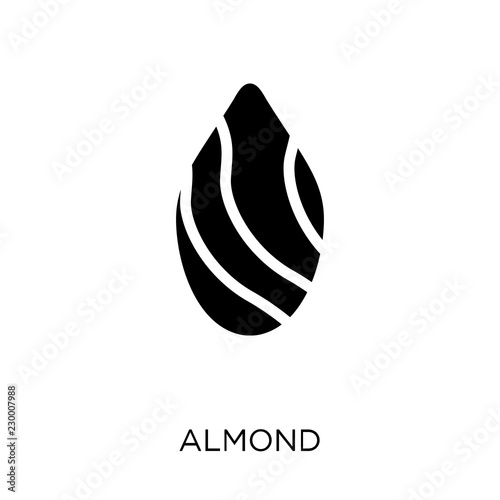 Almond icon. Almond symbol design from Nature collection.
