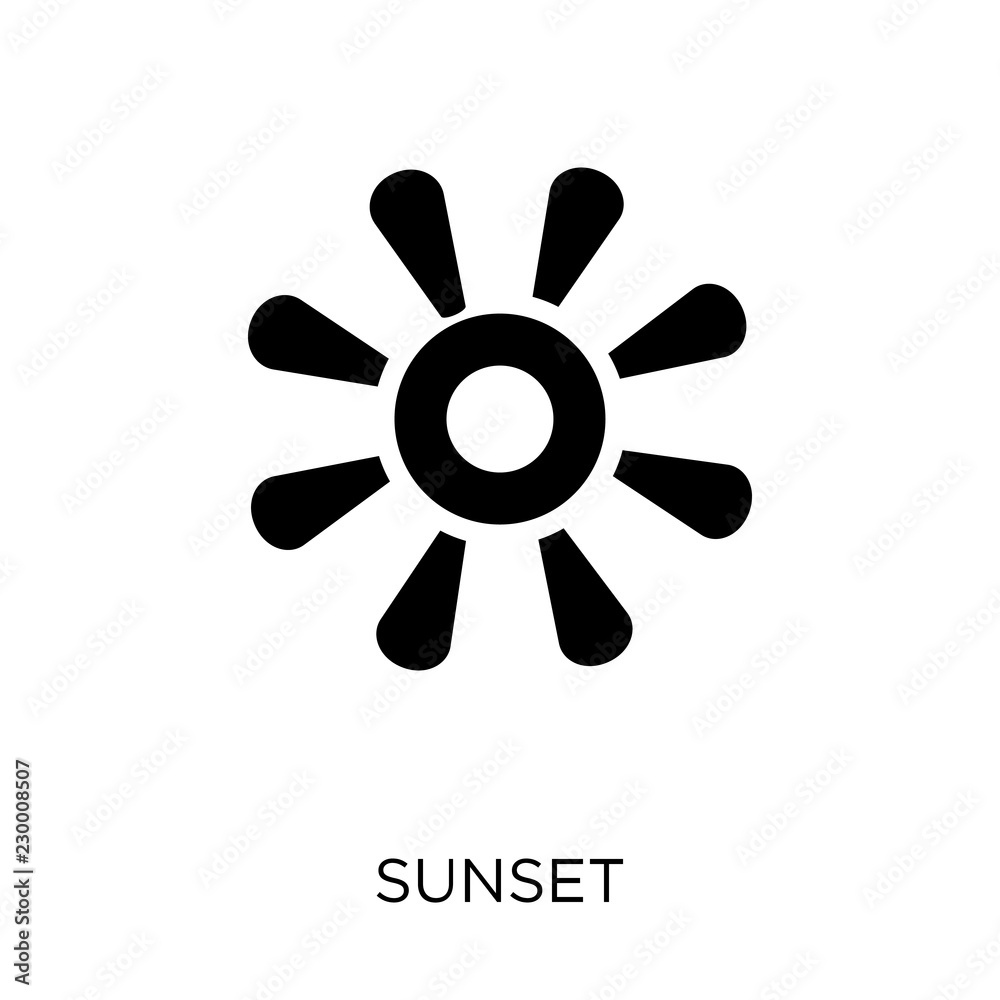 Sunset icon. Sunset symbol design from Nature collection. Sunset icon. Sunset symbol design from Nature collection.