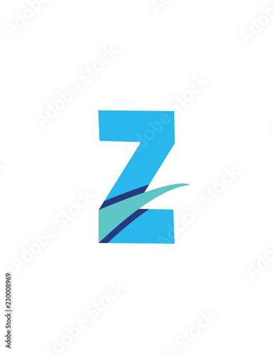 z logo letter icon designs blue 