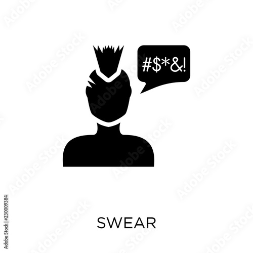 Swear icon. Swear symbol design from People collection.