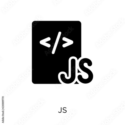 Js icon. Js symbol design from Programming collection.