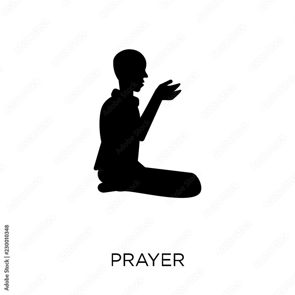 Prayer icon. Prayer symbol design from Religion collection.