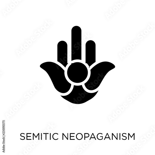 Semitic Neopaganism icon. Semitic Neopaganism symbol design from Religion collection.