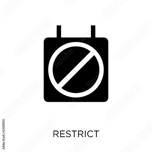 Restrict icon. Restrict symbol design from Startup collection.