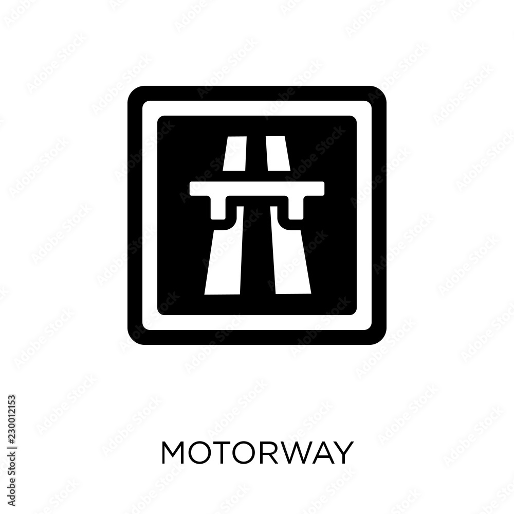 Motorway sign icon. Motorway sign symbol design from Traffic signs collection.