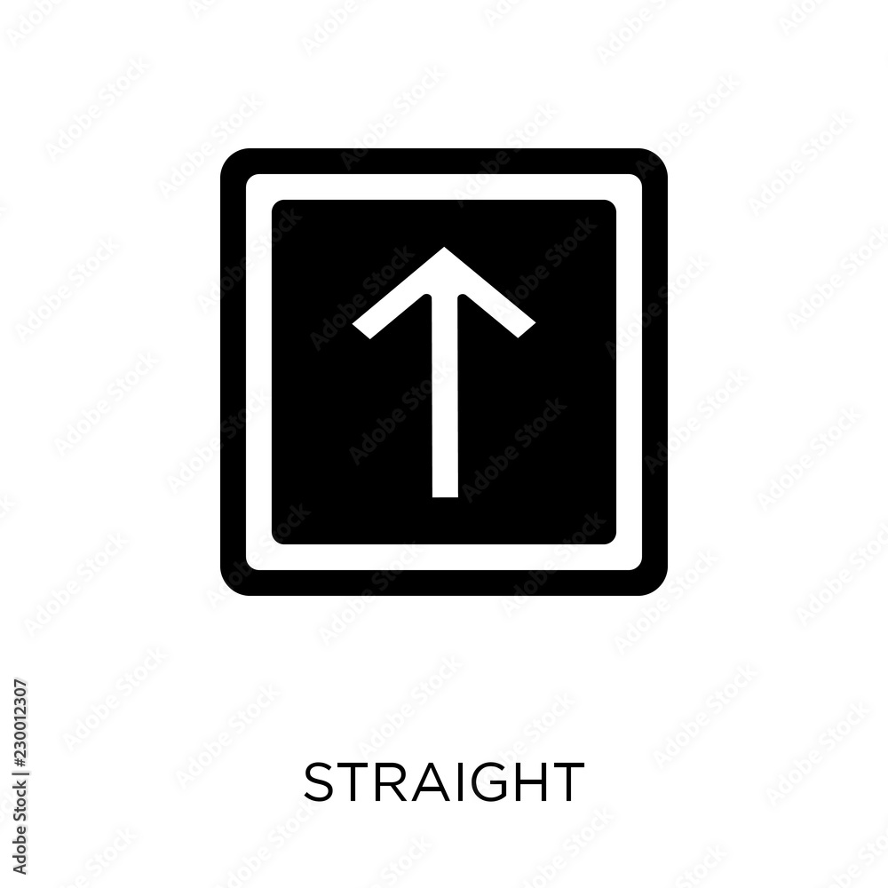 Straight sign icon. Straight sign symbol design from Traffic signs collection. Straight sign icon. Straight sign symbol design from Traffic signs collection.