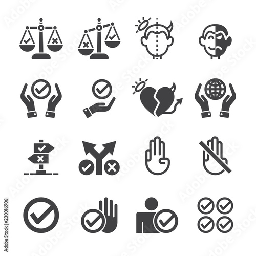 Moral icon set