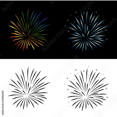 fireworks  logo icon design template vector