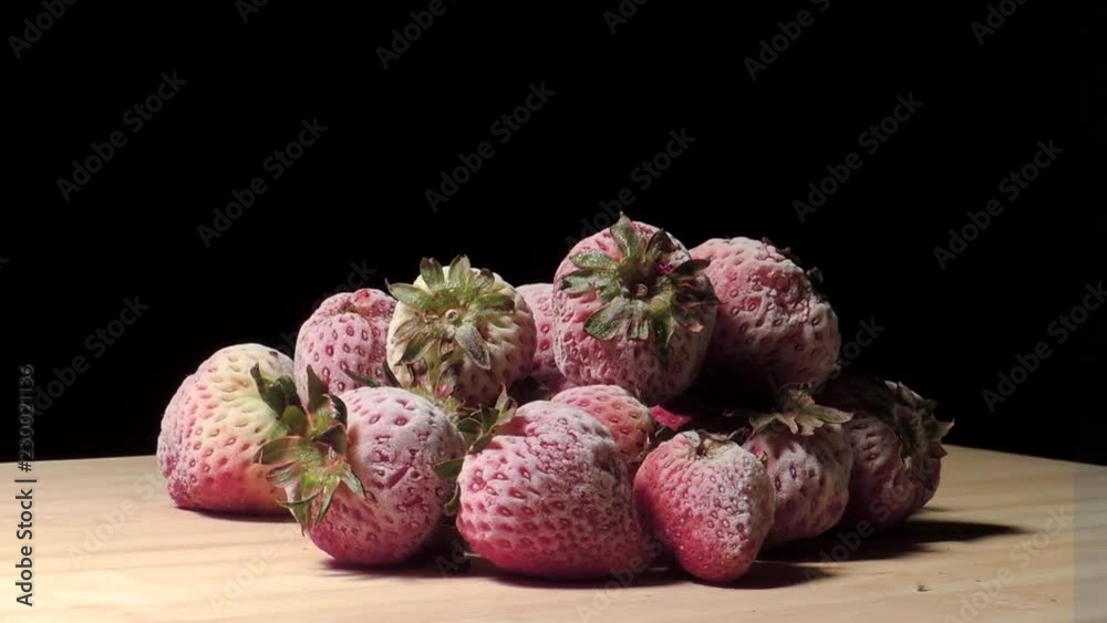 Fresas frías, helado