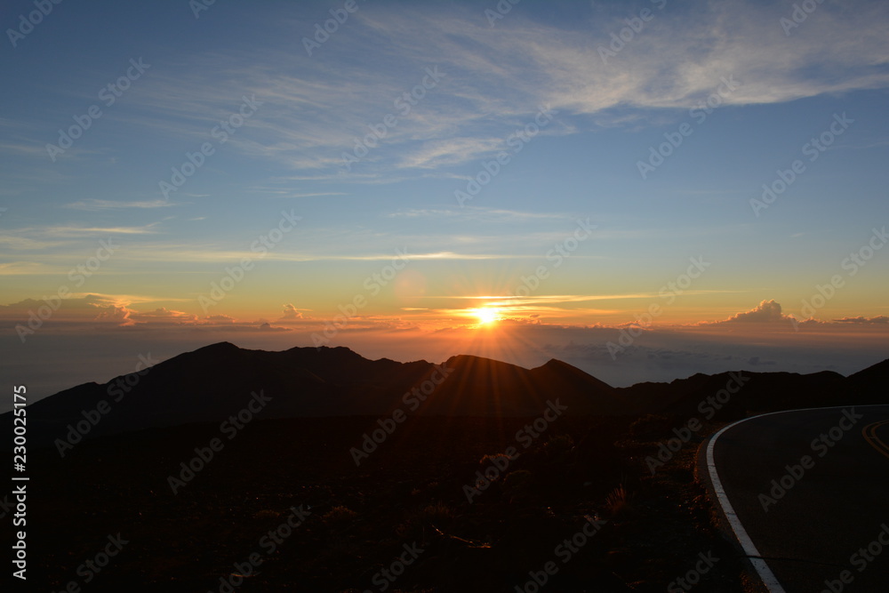 Sunrise from the top of a 12,000 ft peak