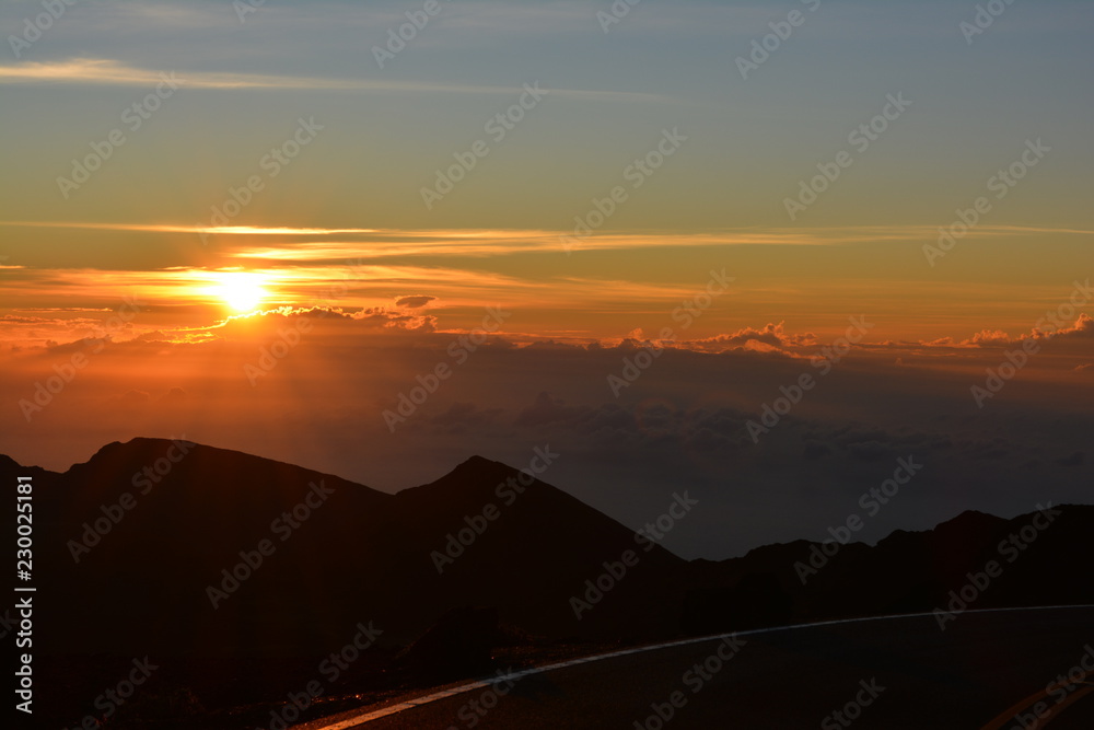 Sunrise from the top of a 12,000 ft peak