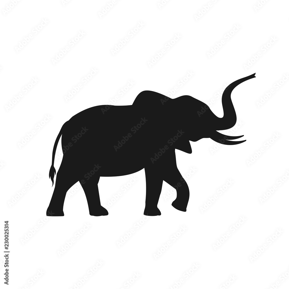 Elephant silhouette vector Elephant silhouette vector