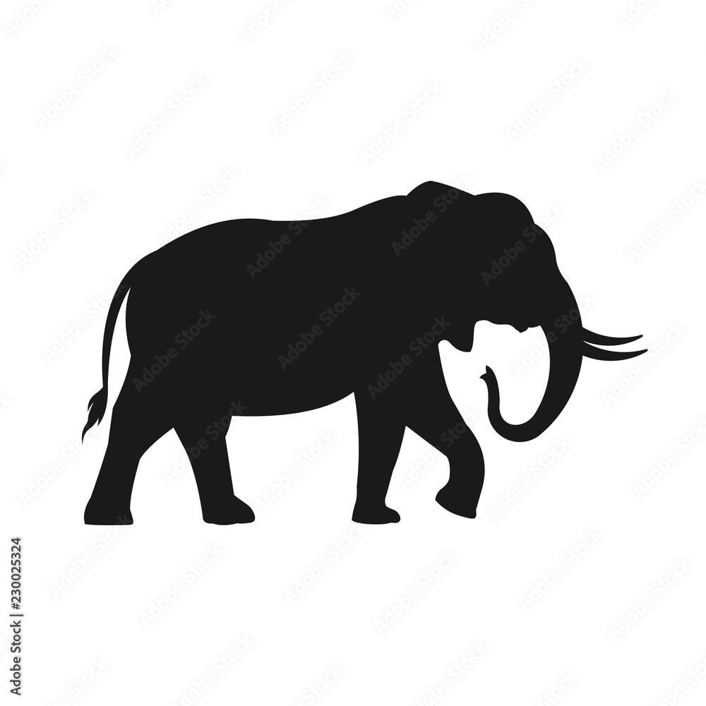 Elephant silhouette vector Elephant silhouette vector